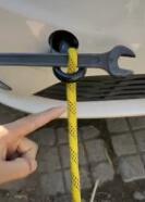 拖拉重物绳结-拖车绳结(应急 易解开)