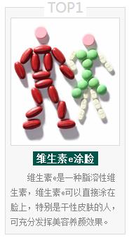 1、维生素e涂脸