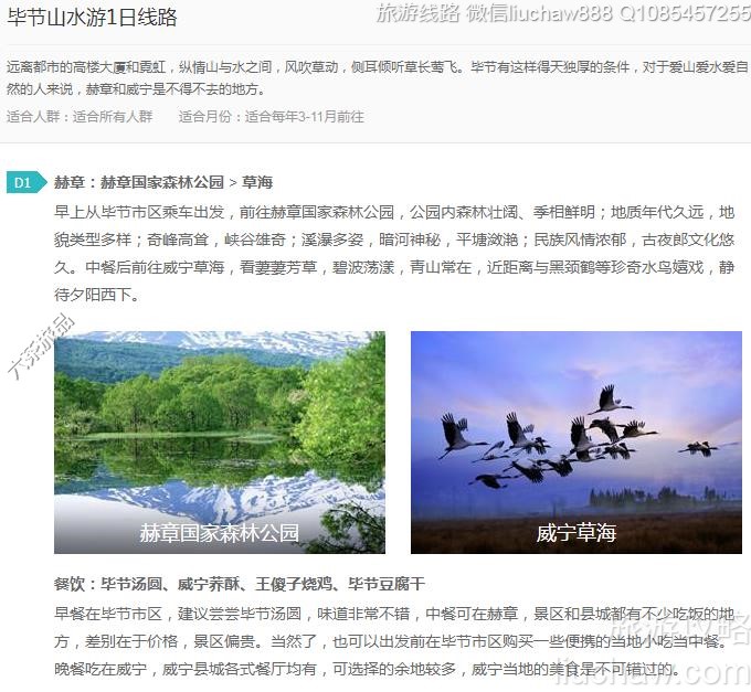 毕节山水游1日线路---售价10元