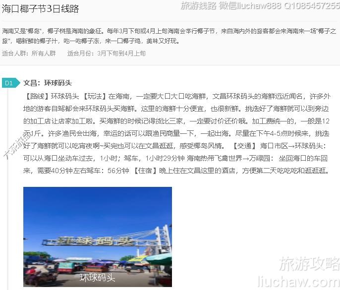海口椰子节3日线路---售价10元