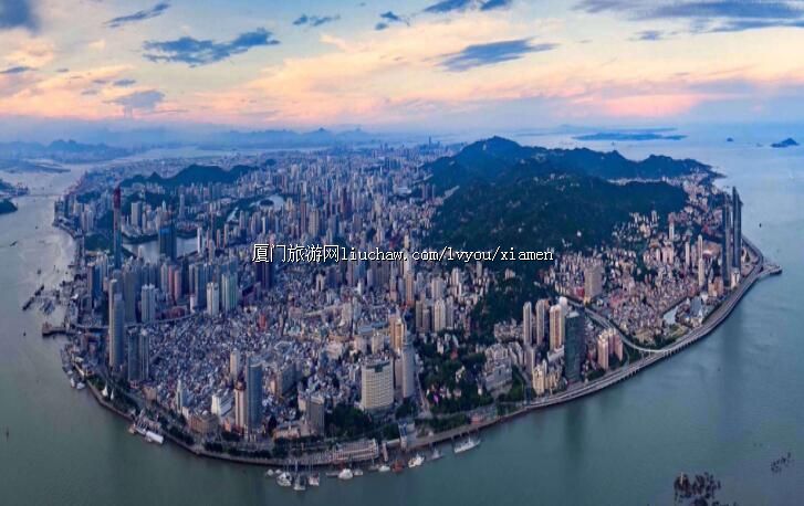 厦门岛全景 远可看到金门