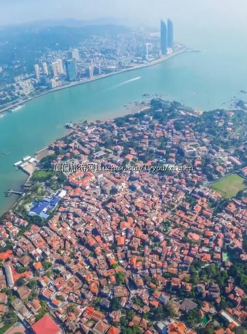 鼓浪屿上空无人机拍(厦门岛)