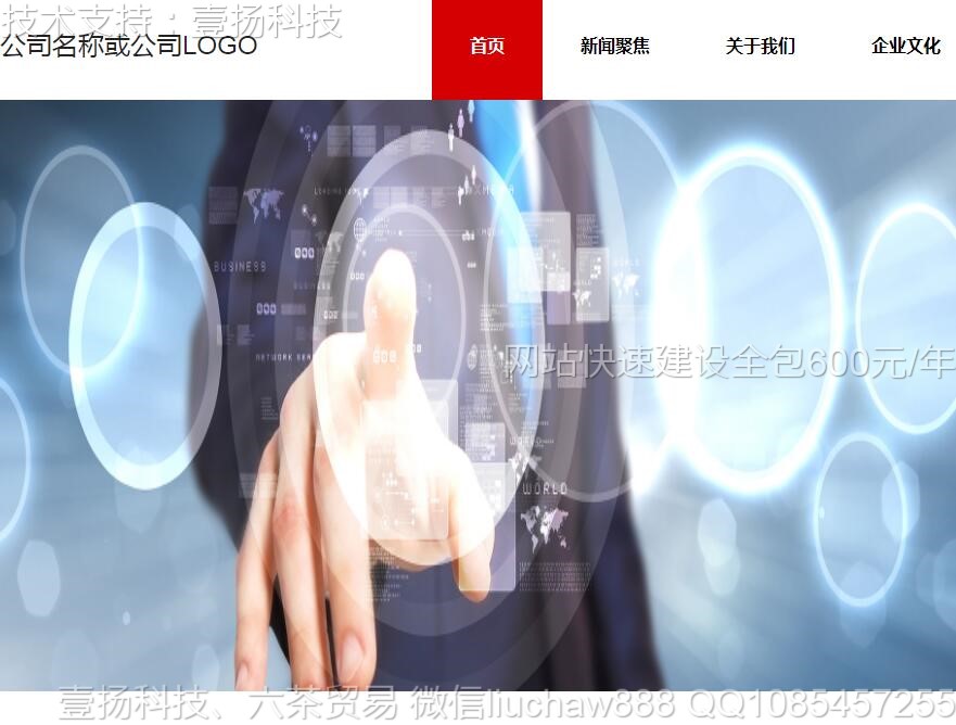 科技-红色的科技企业网站模板2007moban