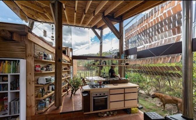 绿色厨房的设计 带着一份轻松完成美食的烹饪