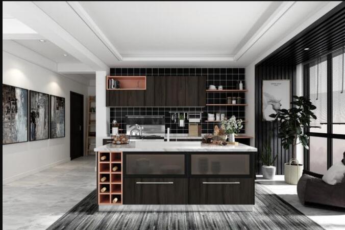 户型太小也能设计开放式厨房 用集成电器无油烟