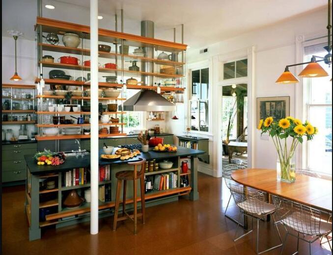 现代厨房舒适的软木地板创意案例