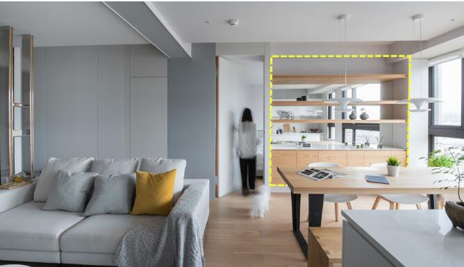 开放式厨房怎么装 柜体做隔断实用性翻番