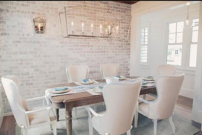 纹理现代感:20款带有白色砖墙的餐厅