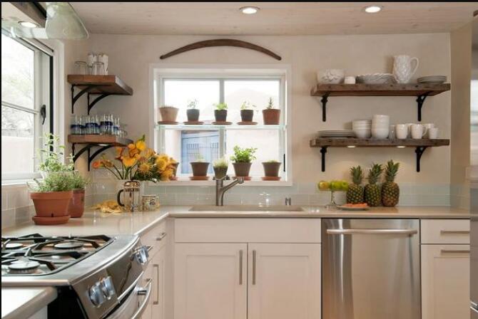12间带小药草园的厨房:打造室内绿色清新氛围.