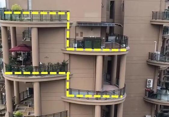 双阳台不算什么 现在流行弧形阳台带空中庭院