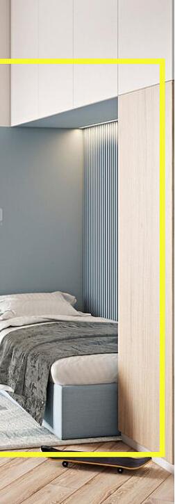 卧室太小床应该怎么放 侧塞进柜子可省2㎡空间.