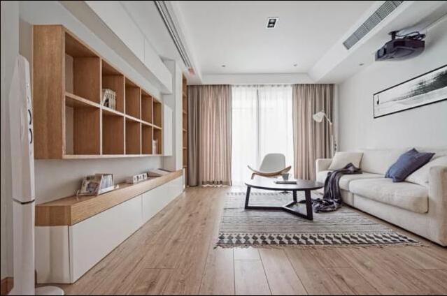 极简风格的客厅装修 连电视背景墙都省略了