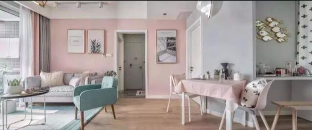 女神范的北欧风格设计 马卡龙粉色调搭配灰