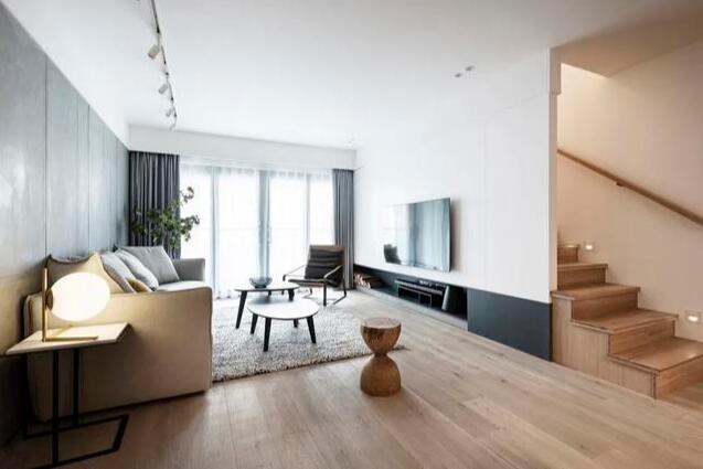 90㎡简约风格小复式 打造动静分层的空间